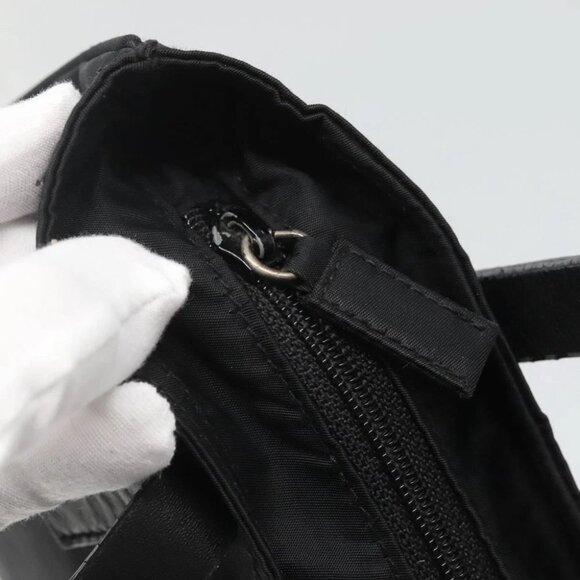 PRADA Hand Bag Nylon Black Silver Auth 118620 - Picture 7 of 16